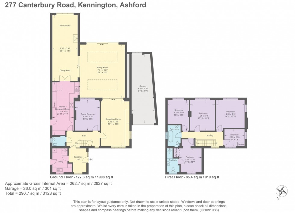 Floorplan for Canterbury Road, Kennington, TN24