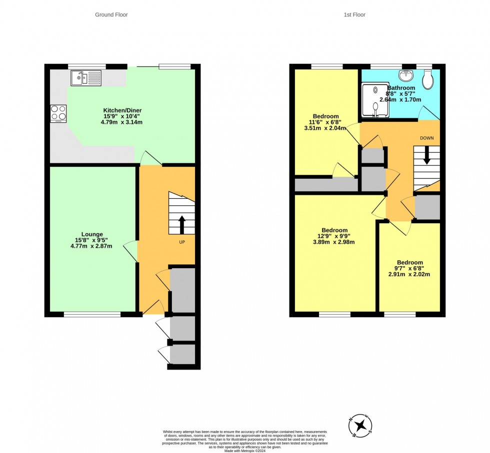 Floorplan for Stour Close, Ashford, TN23