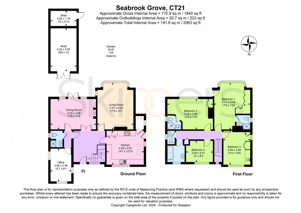 Floorplan for Seabrook Grove, Hythe, CT21