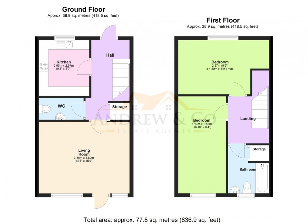 Floorplan for Josephs Way, New Romney, TN28