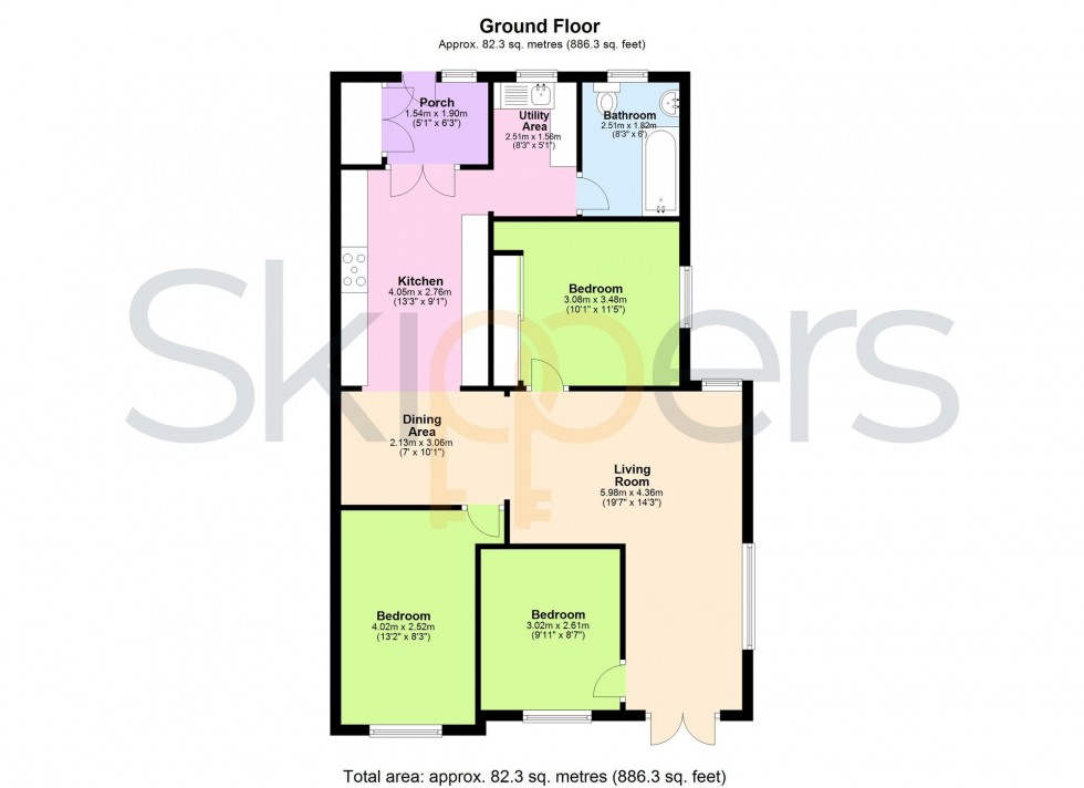 Floorplan for Pleasance Road North, Lydd On Sea, TN29