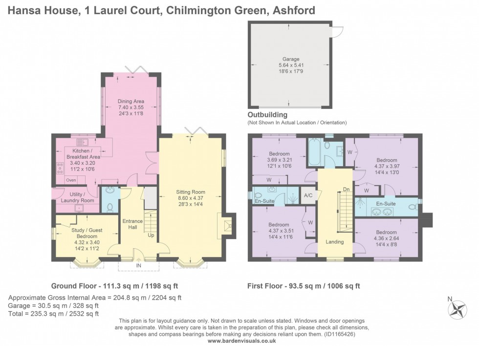 Floorplan for Laurel Court, Chilmington Green, TN23