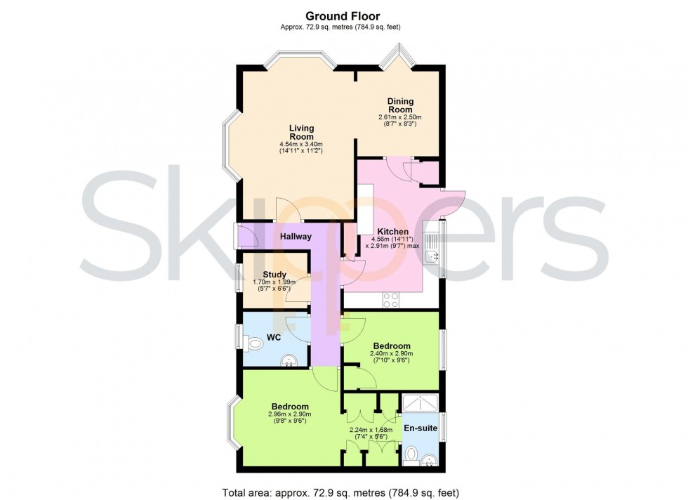 Floorplan for New Dover Road, Capel-Le-Ferne, CT18