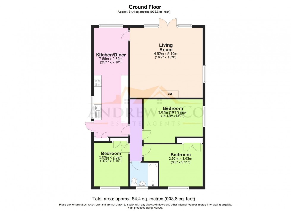 Floorplan for Roberts Road, Greatstone, TN28