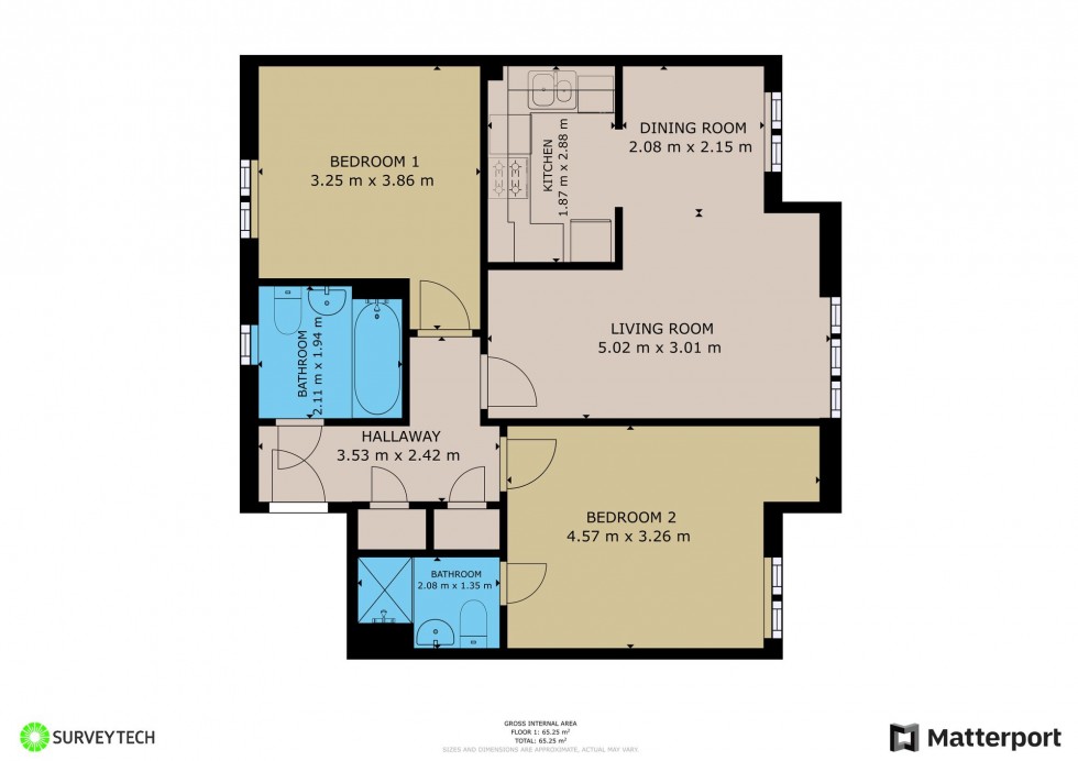 Floorplan for Laurens Van Der Post Way, Ashford, TN23