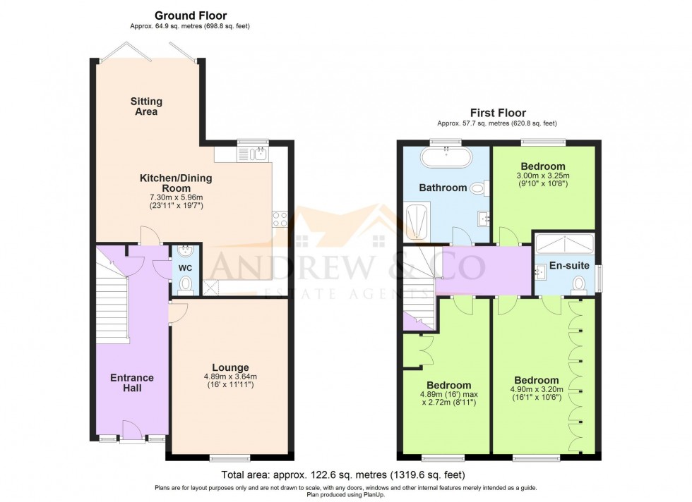 Floorplan for Halden Close, High Halden, TN26