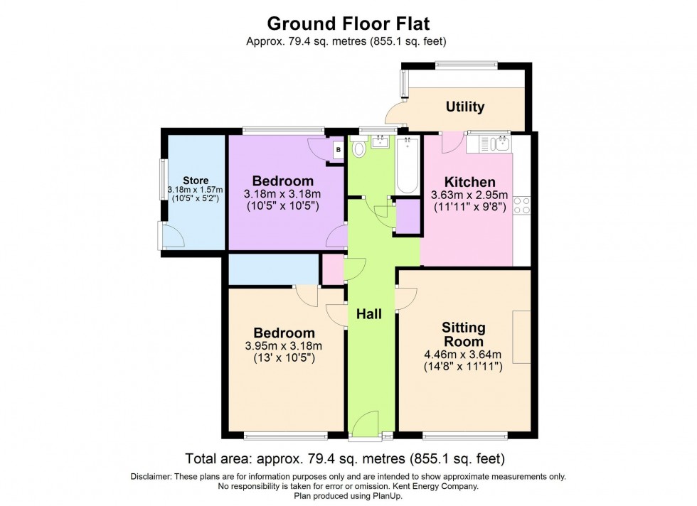 Floorplan for Brabner Close, Folkestone, CT19