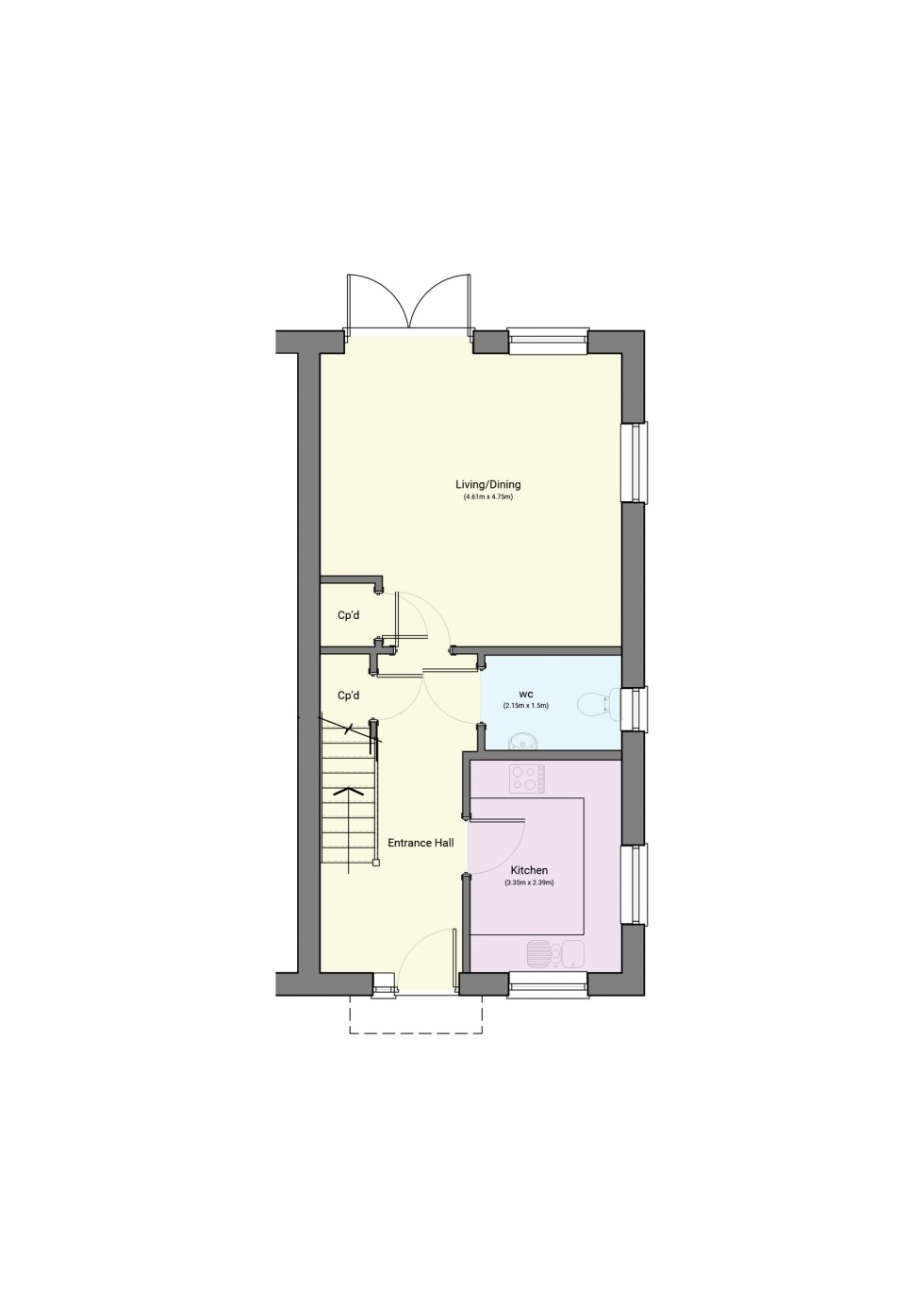 Floorplan for The Maude, New Romney, TN28