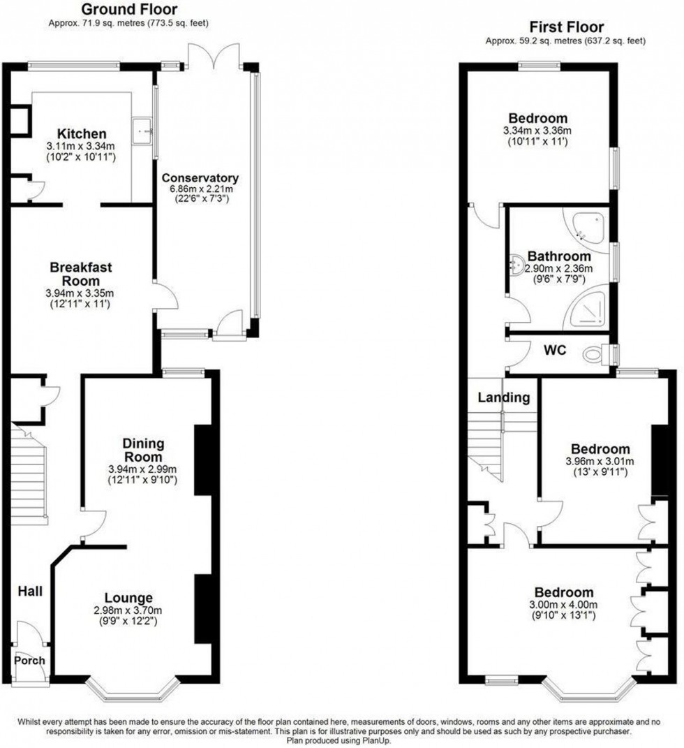 Floorplan for Morehall Avenue, Folkestone, CT19