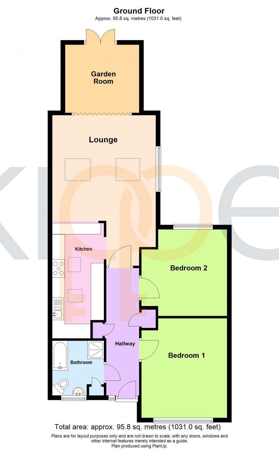 Floorplan for Walnut Close, Kennington, TN24