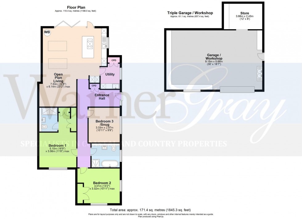 Floorplan for Heather Drive, St. Michaels, TN30