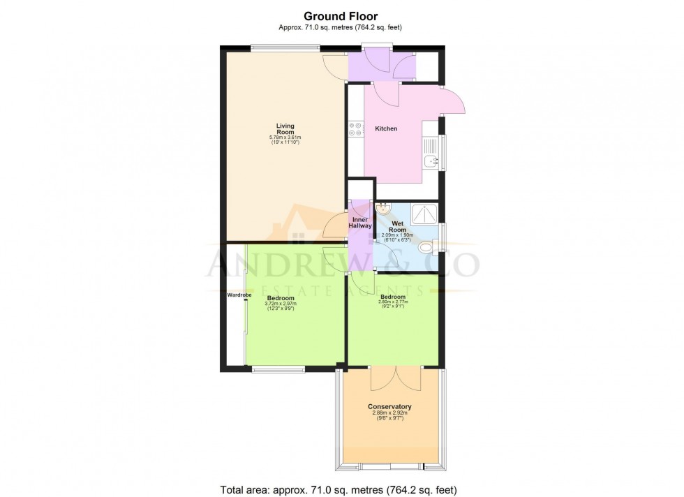 Floorplan for Aspen Close, St. Marys Bay, TN29