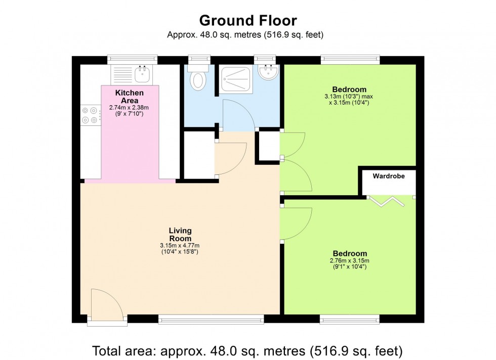 Floorplan for The Parade, Greatstone, TN28