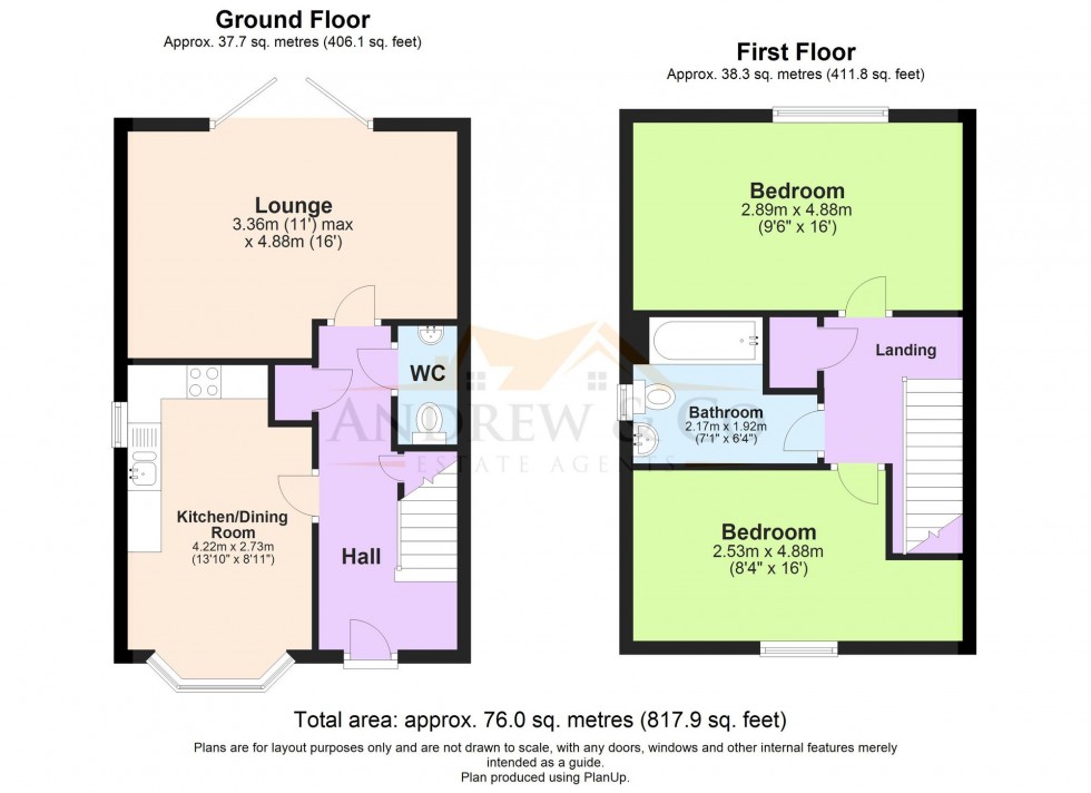 Floorplan for Noel Coward Gardens, Aldington, TN25