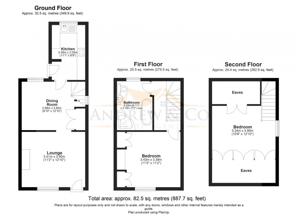 Floorplan for Bagham Cross, Chilham, CT4