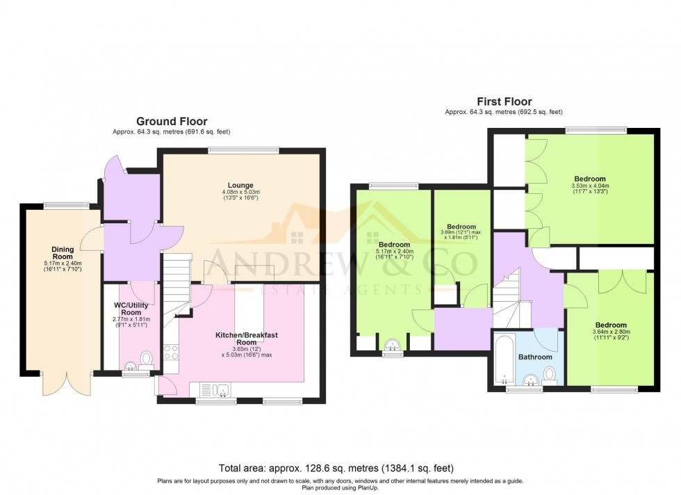Floorplan for St. Marys Close, Hamstreet, TN26