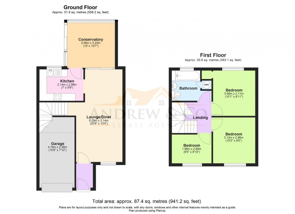 Floorplan for Nutley Close, Ashford, TN24