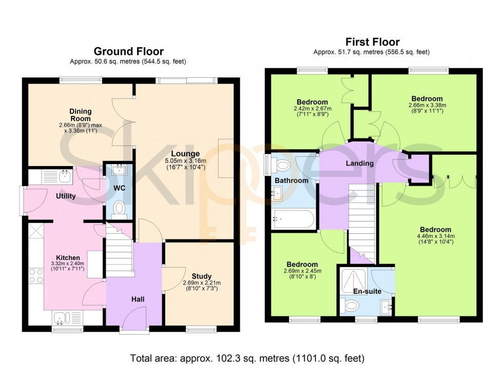 Floorplan for Bluebell Road, Kingsnorth, TN23