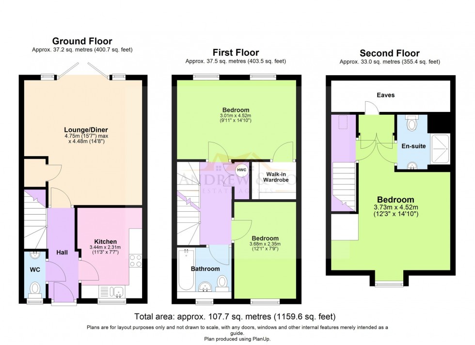 Floorplan for Violet Way, Kingsnorth, TN23