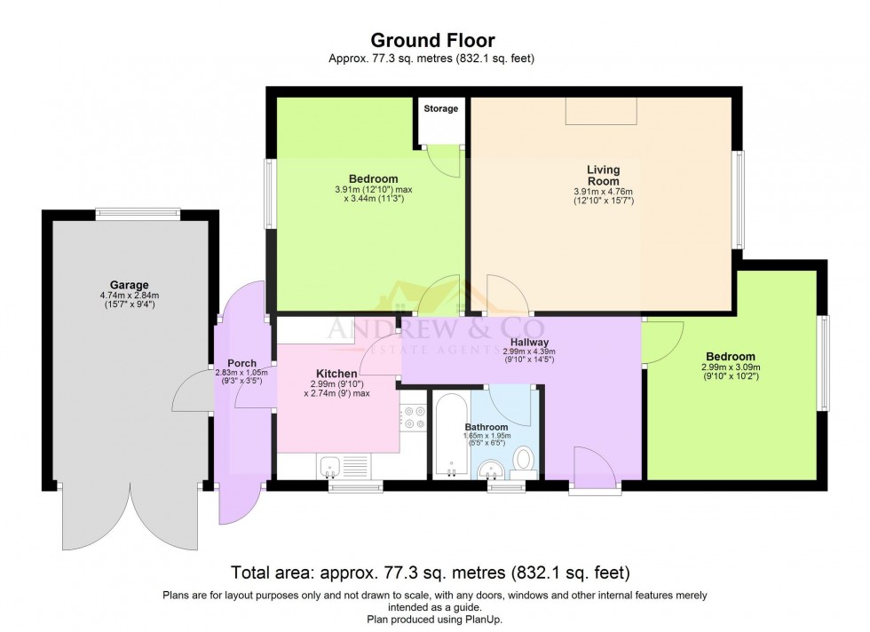 Floorplan for Priory Close, New Romney, TN28