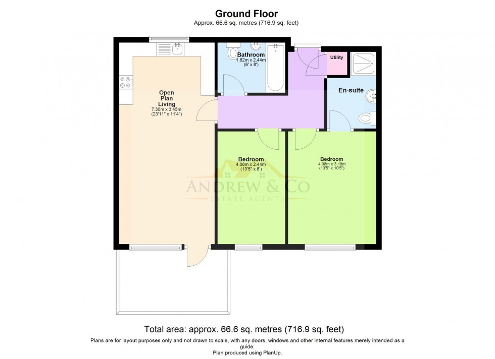 Floorplan for Queens Road, Littlestone, TN28