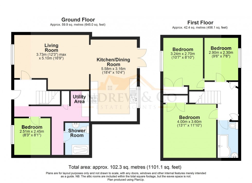 Floorplan for The Green, Lydd, TN29