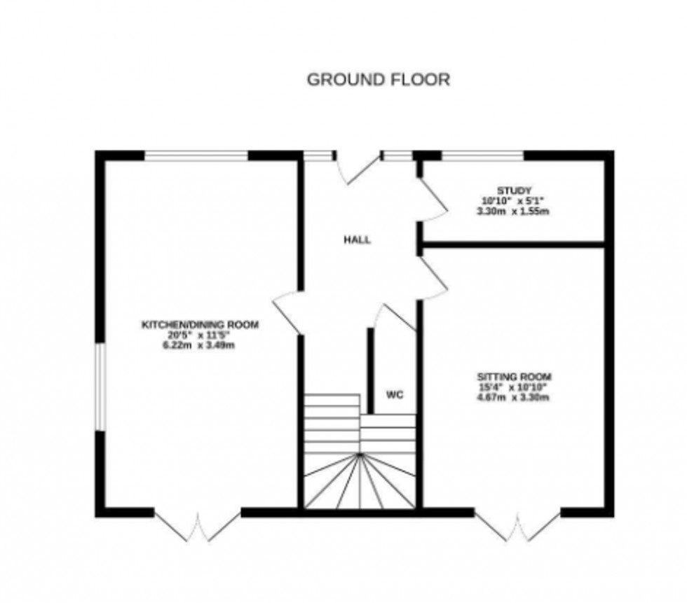 Floorplan for Beacon Oak Road, Tenterden, TN30