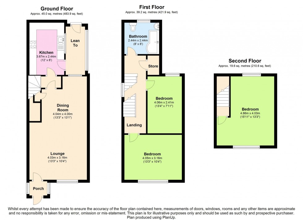 Floorplan for Shaftesbury Avenue, Folkestone, CT19