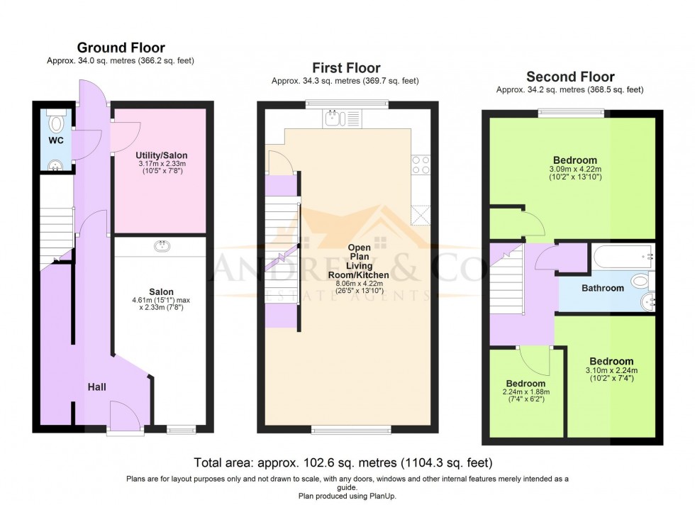 Floorplan for Cuckoo Lane, Ashford, TN23